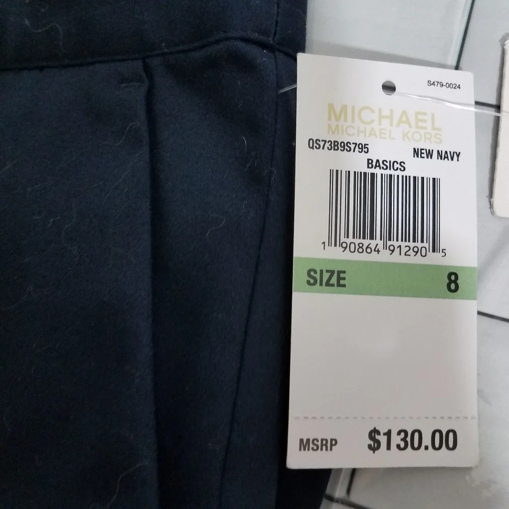 Michael by Michael Kors Navy Pants Size 8 NWT - Picture 6 of 12